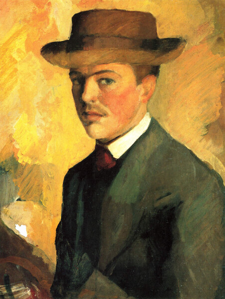 Self Portrait with Hat by Macke